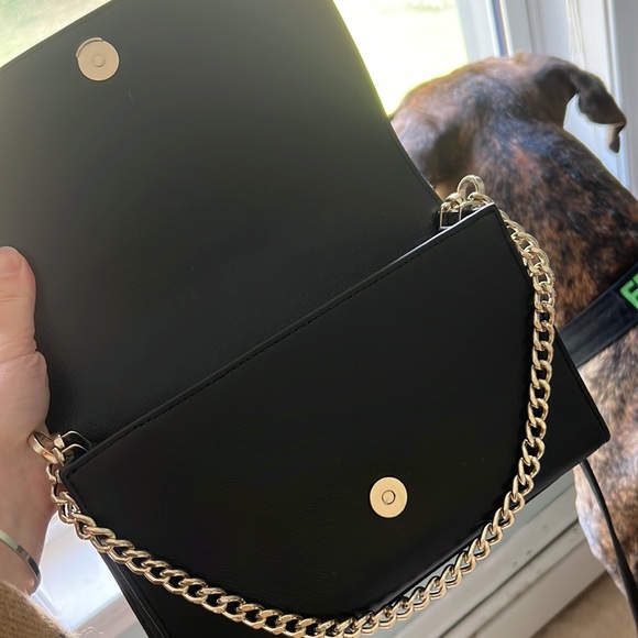 NWOT Kate Spade Black crossbody purse with chain. - Picture 4 of 6